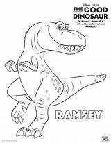 Dinosaur Coloring Good Disney Ramsey Printable Click sketch template
