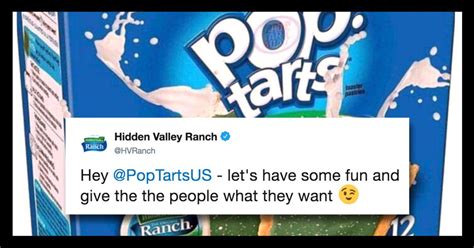 hidden valley suggested a ranch flavored pop tart and people have