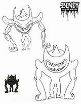 Bendy Demon Bendi Boss Coloringpagesonly sketch template