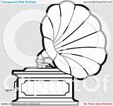 Phonograph Gramophone Illustration Royalty Clipart Vector Perera Lal sketch template