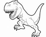 Rex Coloring Tyrannosaurus Pages Getdrawings Line sketch template