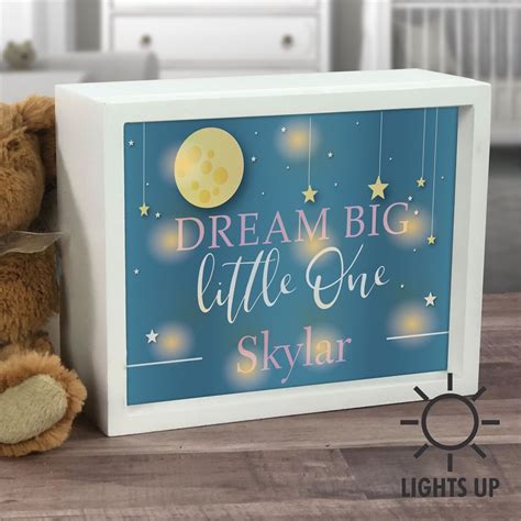 dream big   led personalized shadow box giftsforyounow
