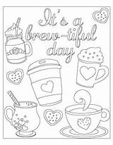 Coloring Coffee Pages Brewtiful Brew Tiful Its Right Available sketch template