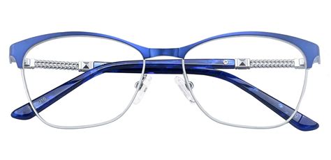 Felicity Rectangle Prescription Glasses Blue Women S Eyeglasses