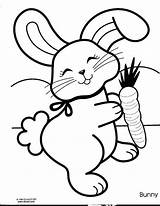 Coloring Bunny Easter Pages Colouring sketch template