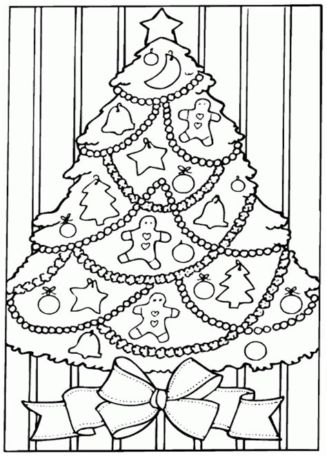 christmas tree coloring pages coloringpagescom