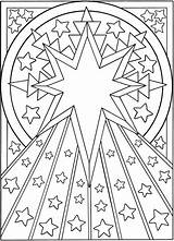 Coloring Pages Stars Sun Moon Adults Adult Star Color Printable Celestial Starburst Kids Colouring Sheets Books Template Space Board Dover sketch template