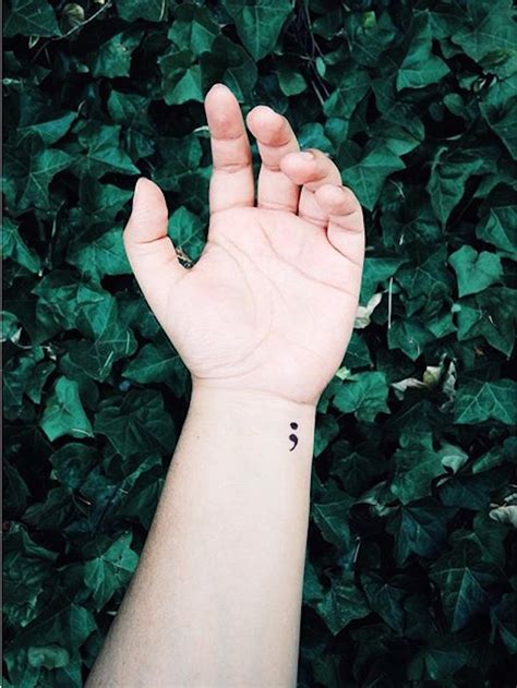 Tattoos Of Semicolons Offer Love And Hope To Those Struggling With