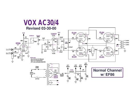 audio service manuals   vox ac  schematic