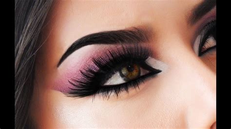 Black And Pink Smokey Eye Makeup Tutorial
