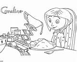 Coraline Coloring Pages Printable Book Sheets Print Cat Popular Books Categories Similar sketch template