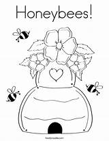 Coloring Honeybees Getdrawings sketch template