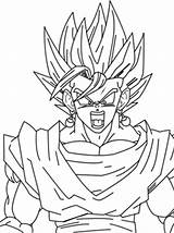 Pages Vegito Coloring Template sketch template