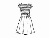 Dress Coloring Casual Coloringcrew Fashion sketch template