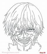 Ghoul Kaneki Colorear Lineart Mangajam Desenho Ausmalen Wonder Weiß Zeichnen Touka sketch template