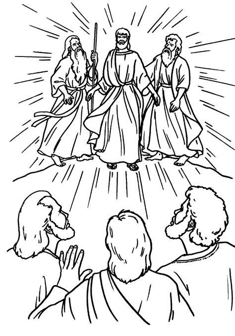 transfiguration catholic coloring page catholic coloring pages