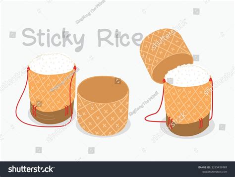 bamboo sticky rice vector sticky rice