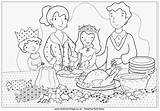 Coloring Christmas Dinner Family Pages Colouring Breakfast Drawing Dining Room Food Table Cooking Activityvillage Year Comments sketch template