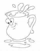 Jug Coloring Pages Pitcher Drawing Water Colouring Kids Getcolorings Print Getdrawings Template Printable sketch template