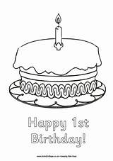 Birthday Happy Colouring 1st Coloring Pages First Village Activity 4th Baby Explore Activityvillage Become Member Log sketch template