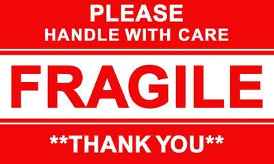glossy fragile adhesive shipping labels fragile label graphic