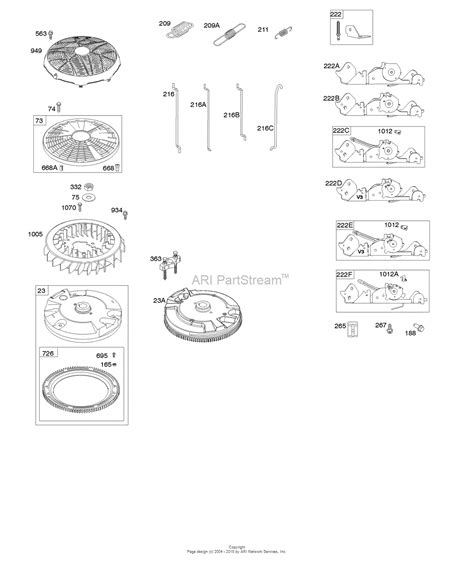 briggs  stratton p   parts diagram  flywheel controls