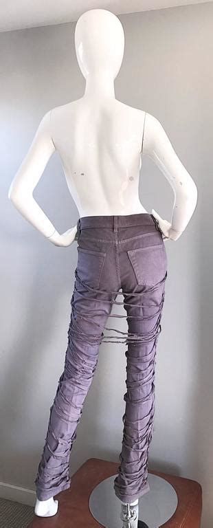 Helmut Lang Mummy Bondage Lilac Grey Unisex Runway Jeans Pants A W