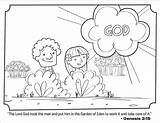 Coloring Pages Eve Adam Bible Garden Kids Eden Genesis Creation Story Sheets Whatsinthebible God Colouring Printable Activity Created Beginning Children sketch template