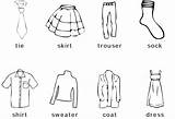 Vetements Anglais Vocabulaire Vêtements sketch template