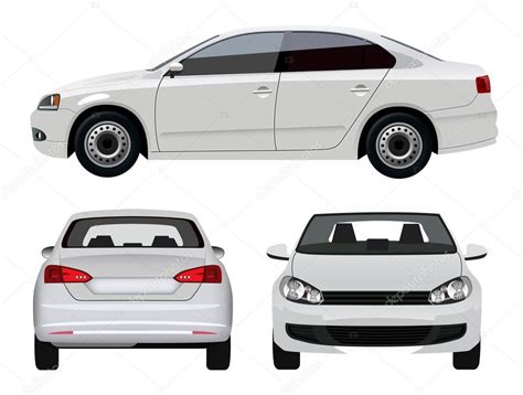 white sedan car stock vector  robisklp