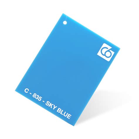 acrylic sheet     mm sky blue   cast csix