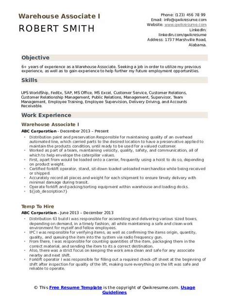 lululemon warehouse job description resume sample
