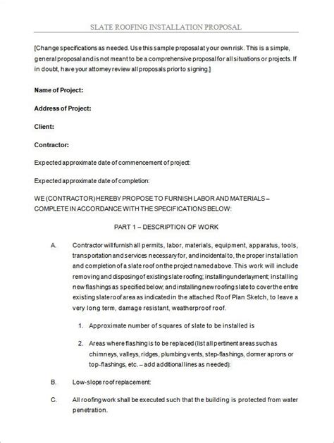 roofing contract templates  ms word  google docs pages