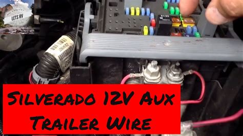 trailer power wiring    chevy silverado  volt auxiliary youtube