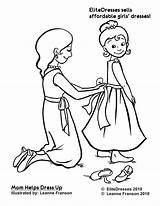Coloring Pages Dress Communion First Drawing Wednesday Girl Dressing Prom Wacky Printable Holy Colouring Little Color Getcolorings Girls Print Getdrawings sketch template
