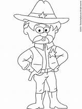 Sheriff Coloring Pages Badge Kids Color Printable Getcolorings Characters sketch template