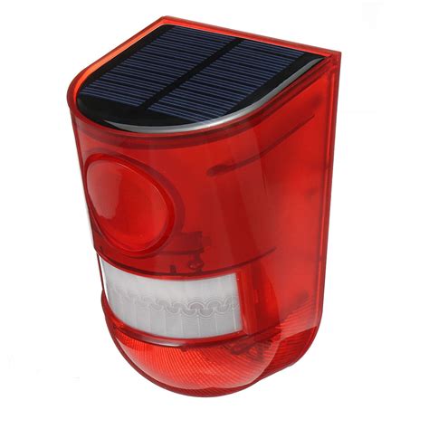 solar alarm light wireless waterproof motion sensor outdoor garden security lamp sale banggoodcom