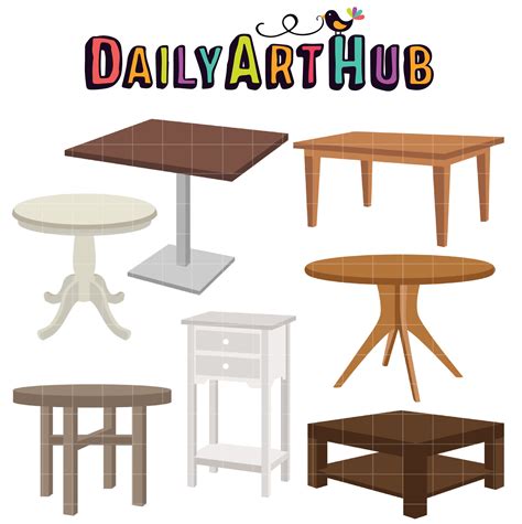 tables clip art set daily art hub  clip art everyday
