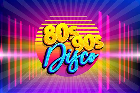 retro 80s 90s neon disco party poster template 1419075 vector art at