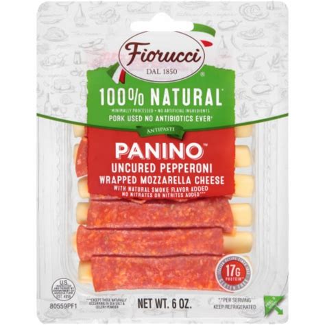 fiorucci  natural uncured pepperoni panino wrapped mozzarella cheese  oz ralphs