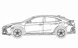 Honda Civic Vertu sketch template