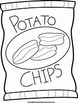 Coloring Chips Pages Chip Clipart Popular sketch template
