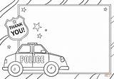 Police Thank Coloring Pages Officer Printable Cards Kids Law Enforcement Printables Colouring Crafts Service Preschool Preschoolers Supercoloring Paper Choose Board sketch template