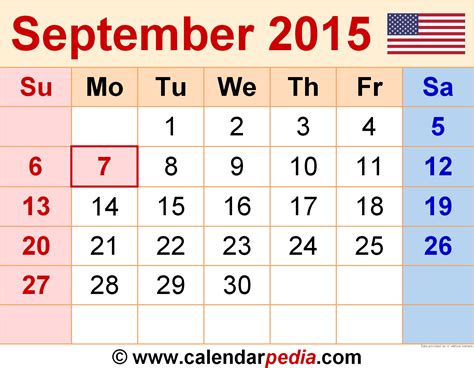 september 2015 calendar our great escape