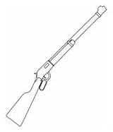 Coloring Guns Rifle Pages Winchester Military sketch template