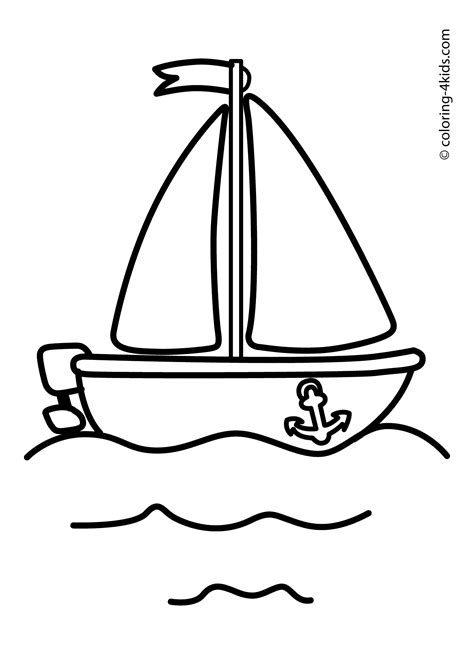 boat sailing ship coloring pages  kids transportation coloring