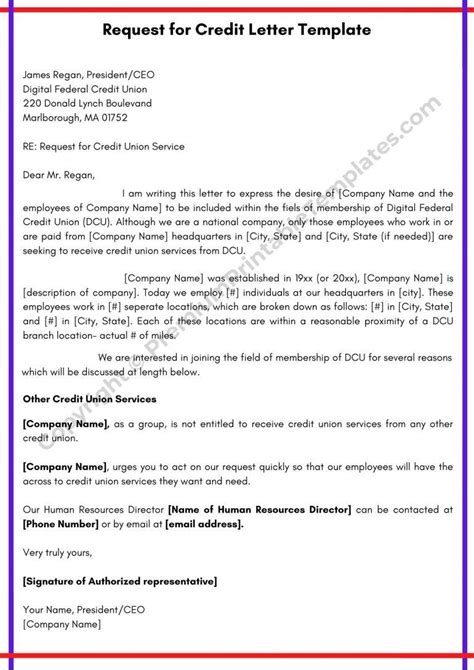 request  credit letter template pack   lettering letter