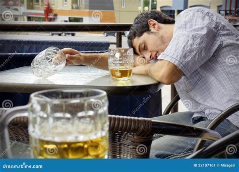 Young Man Passed Out Drunk Stock Image Image Of Glass 22107161