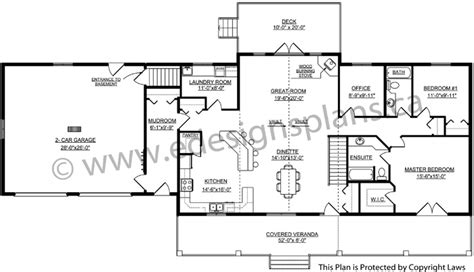 bungalow house plan  edesignsplansca