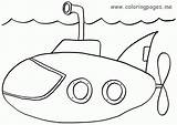 Submarine Yellow Coloring Popular sketch template